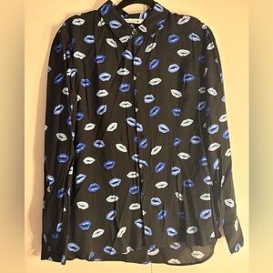 Zara lip print blouse